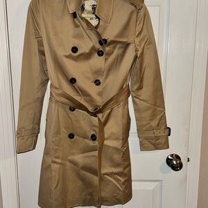 Burberry Double-Breasted Tan Trench Coat